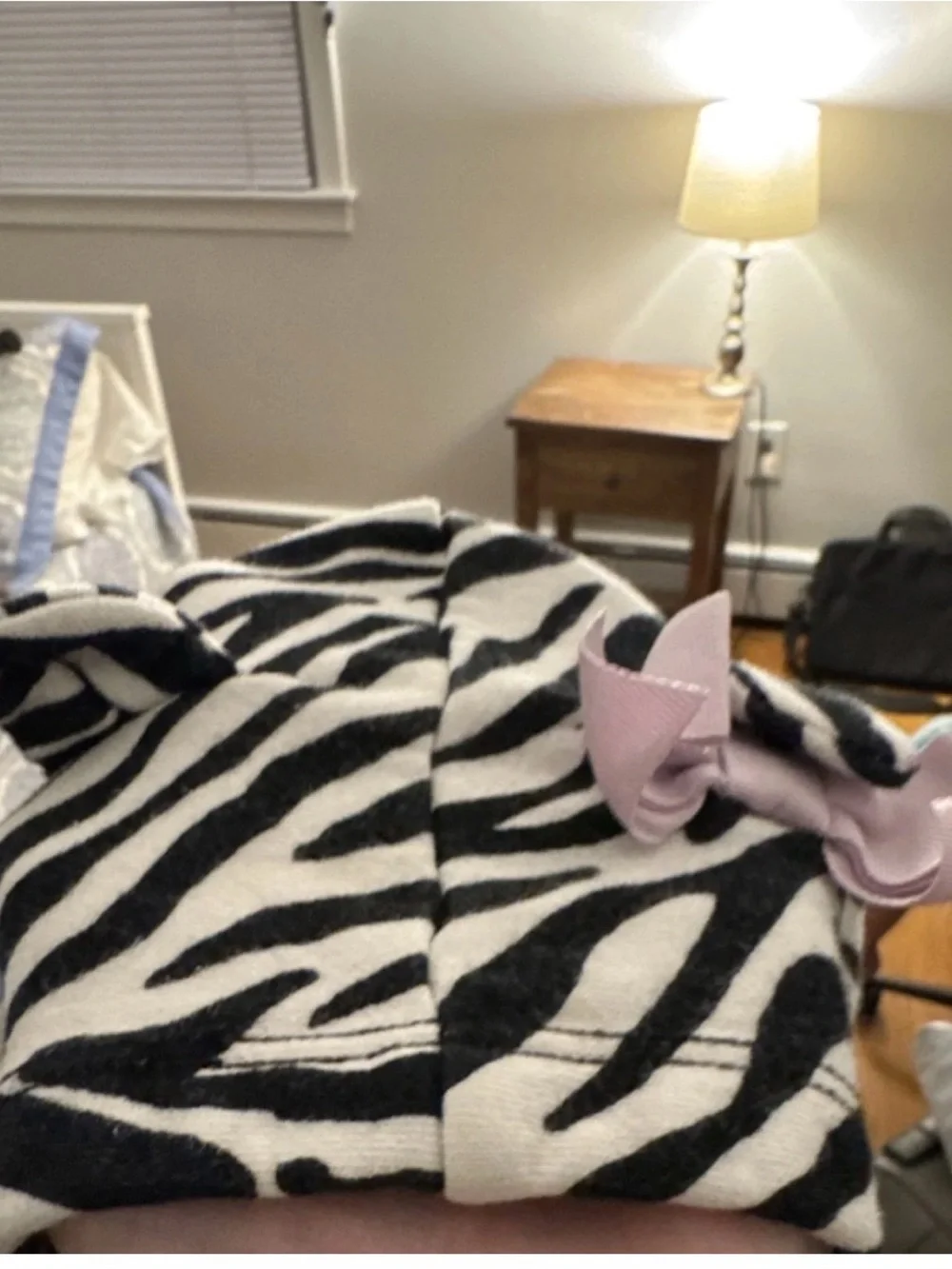 Gymboree Black and White Zebra Print Teddy Jacket